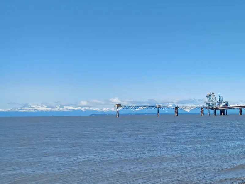 industrial pier salamatof beach nikiski alaska