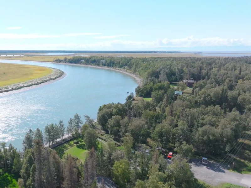 overhead view river soldotna alaska